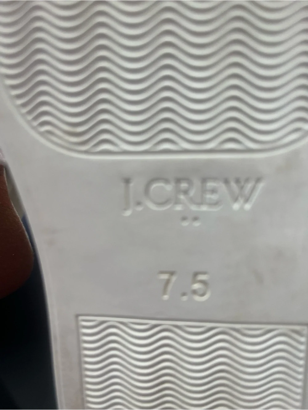 J. Crew White Sherpa stripped road trip Rubber Sole Sneakers (Size 7.5)